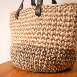 [精選] 手工編織包，巧克力雙色 第6張的照片