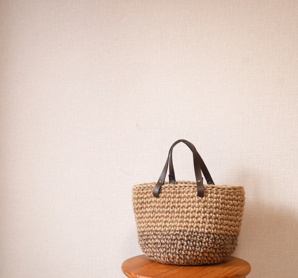 [精選] 手工編織包，巧克力雙色 第8張的照片