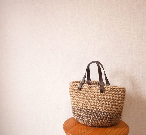 [精選] 手工編織包，巧克力雙色 第9張的照片