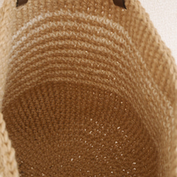 麻繩籃袋 大 有邊 白色 [訂製] 第3張的照片