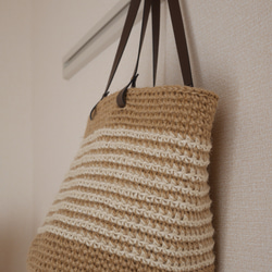 麻繩籃袋 大 有邊 白色 [訂製] 第8張的照片