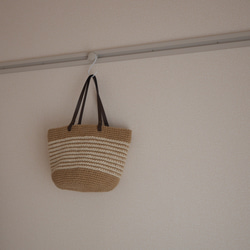 麻繩籃袋 大 有邊 白色 [訂製] 第9張的照片