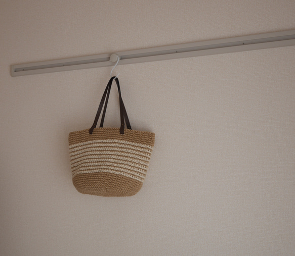 麻繩籃袋 大 有邊 白色 [訂製] 第9張的照片