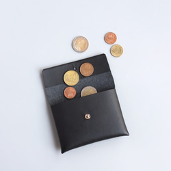 スアレ ミ二 カード・コイン ケース  / suare leather case 4枚目の画像