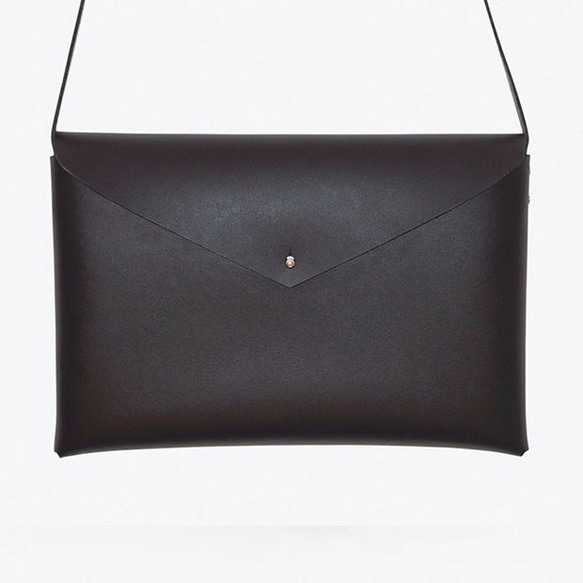 basic shoulder bag M #black/ ベーシックショルダーバッグM #黒色 3枚目の画像