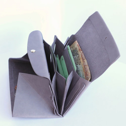 suare long wallet #grayish purple/ スアレロングウォレット 長財布 ＃灰紫 4枚目の画像