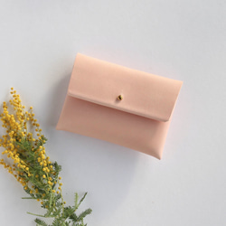 suare card case #pale pink/ スアレカードケース・名刺入れ ＃ペールピンク 1枚目の画像