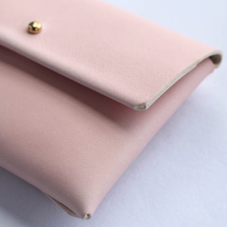 suare card case #pale pink/ スアレカードケース・名刺入れ ＃ペールピンク 4枚目の画像