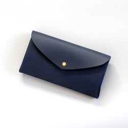 basic long wallet #navy/ ベーシックロングウォレット 長財布 ＃ネイビー 1枚目の画像