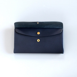 basic long wallet #navy/ ベーシックロングウォレット 長財布 ＃ネイビー 3枚目の画像