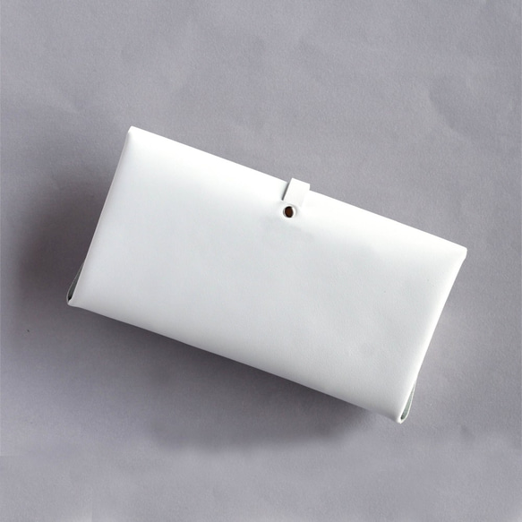 折りロングウォレット マグ＃白 / ori long wallet mag #white 3枚目の画像