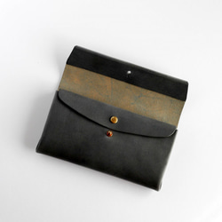 suare long wallet #D.gray/ スアレロングウォレット ＃ダークグレー　長財布 3枚目の画像