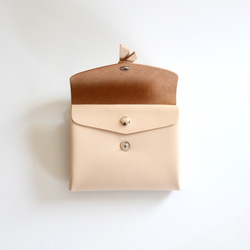 折りショートウォレット＃ベージュ / ori short wallet #beige 2枚目の画像