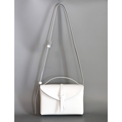 2way box bag slim #white / 2way 皮革 box bag slim #white 第3張的照片