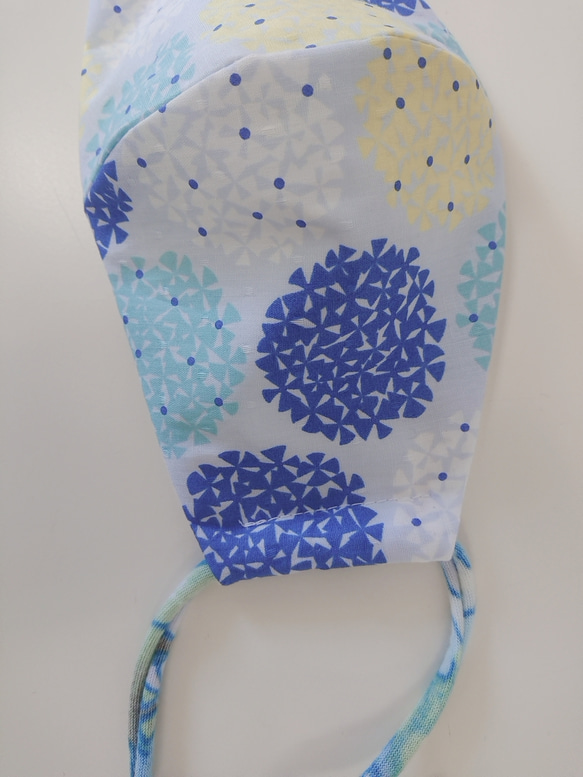 新作夏用紫陽花アジサイあじさいマスク涼しいメッシュドライオーガニックコットンクールポケット保冷剤フィルター対応メッシュ 3枚目の画像