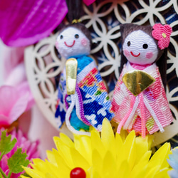 ［ 送料無料 ] おひなさま壁飾り 雛祭り お雛様 ドアリース 造花 インテリア ひなまつり 桃の節句 壁かざり　 2枚目の画像