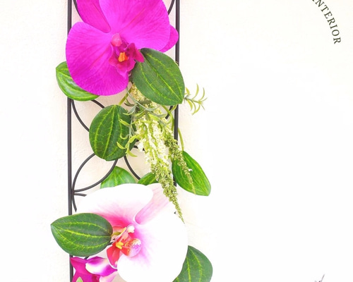 アンティーク　胡蝶蘭　花　金24KGリーフインフレーム インテリア ゴールド アンティーク 胡蝶蘭 花 金24KGリーフインフレーム インテリア