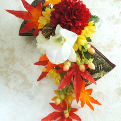 Sale2割引☆和装用　紅葉美しい秋のハンドレット 2枚目の画像