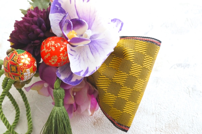 成人式・卒業式・和装婚におすすめ☆畳縁リボンの髪飾り[受注制作]