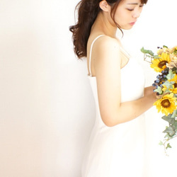 向日葵的半瀑布花束/靴子套夏季婚禮！（人造花） 第3張的照片