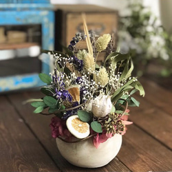 ドライフラワーアレンジ ライム入り 乾燥花 HanaSakie 的作品