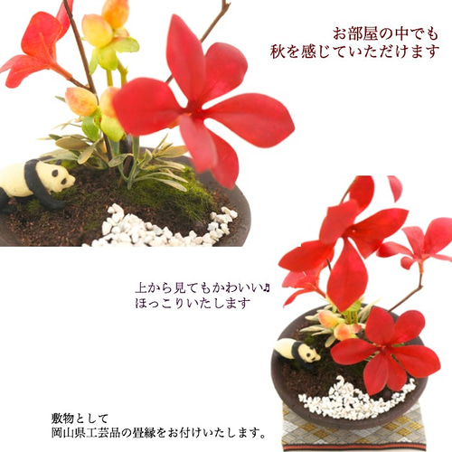 工芸盆栽（赤、ピンク、白、黄色） 【公式通販】
