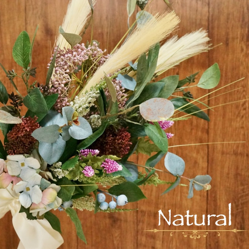 オシャレ花嫁に！バサッとナチュラル花束テイストブーケ /造花