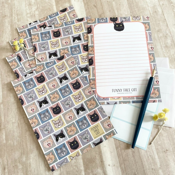FUNNY FACE CAT　レターセット 7枚目の画像