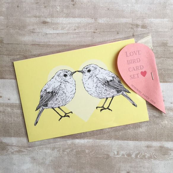 鳥たちのポストカードセット LOVE BIRD CARD SET 5枚目の画像