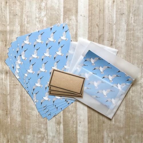 空飛ぶカモメ レターセット レターセット nemunoki paper item