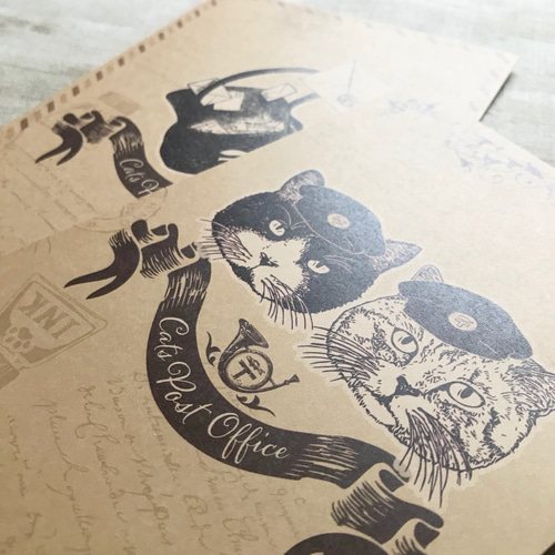 猫たちの郵便局 ポストカード4枚セット ポストカード nemunoki