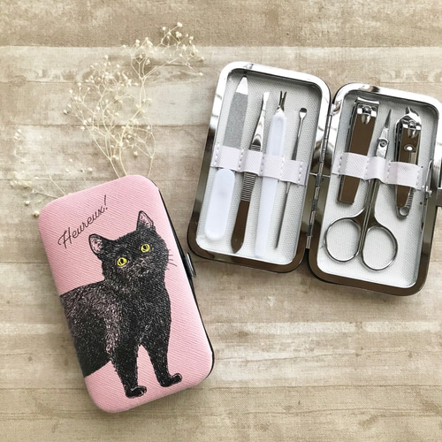 幸せの黒猫 ネイルケアセット その他ケース nemunoki paper item 通販
