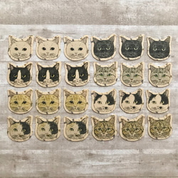 フレークシールセット（トラとハチ/未来で出逢う猫） 8枚目の画像
