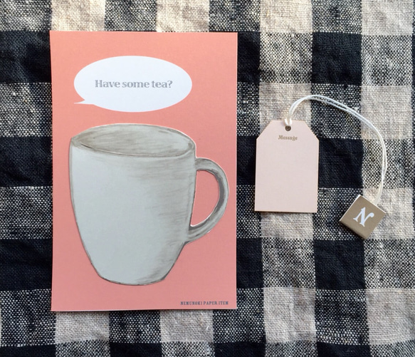 《送料無料》「紅茶をどうぞ」メッセージカード 3枚目の画像