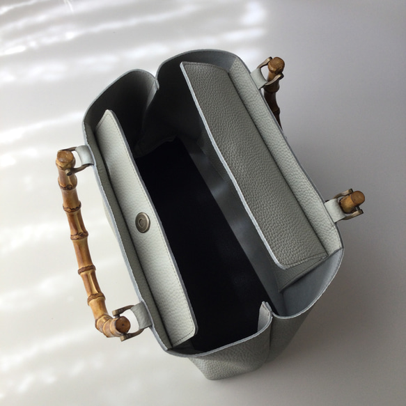 天然素材のバンブーバッグ♪おとな女子にピッタリ⭐︎(受注生産） 5枚目の画像