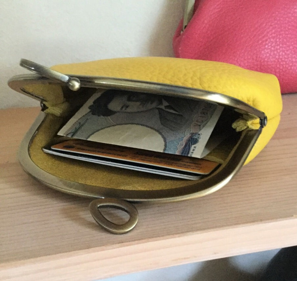 リボンが可愛い♡がま口ポーチお財布　(受注生産) 4枚目の画像