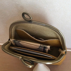 リボンが可愛い♡がま口ポーチお財布　(受注生産) 6枚目の画像