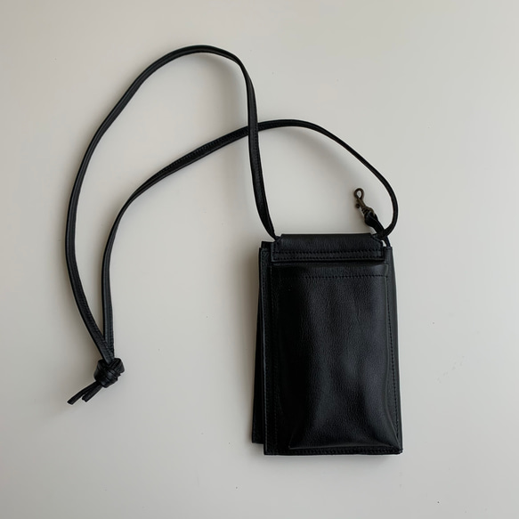 姫路レザーのスマホショルダーウォレット　(受注生産) 10枚目の画像