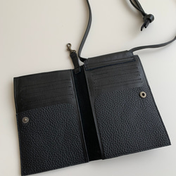 姫路レザーのスマホショルダーウォレット　(受注生産) 2枚目の画像