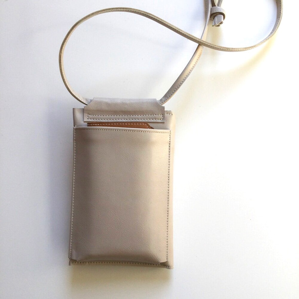 姫路レザーのスマホショルダーウォレット　(受注生産) 4枚目の画像