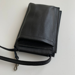 姫路レザーのスマホショルダーウォレット　(受注生産) 6枚目の画像