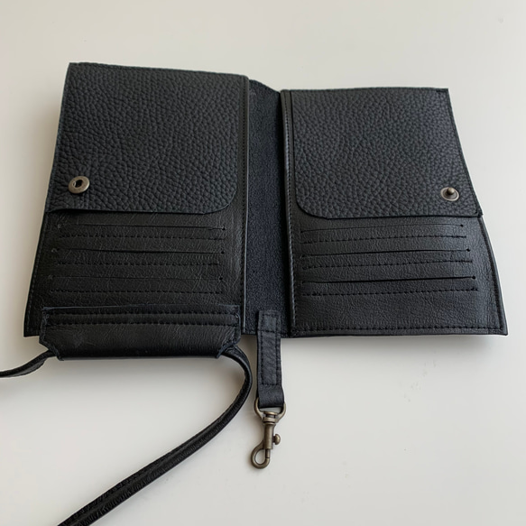 姫路レザーのスマホショルダーウォレット　(受注生産) 9枚目の画像
