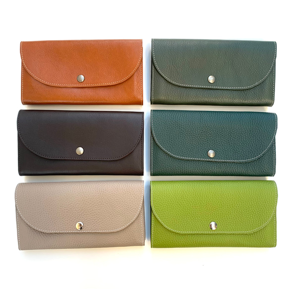 たっぷり収納の長財布 ♪便利な外ポケット付き 2枚目の画像