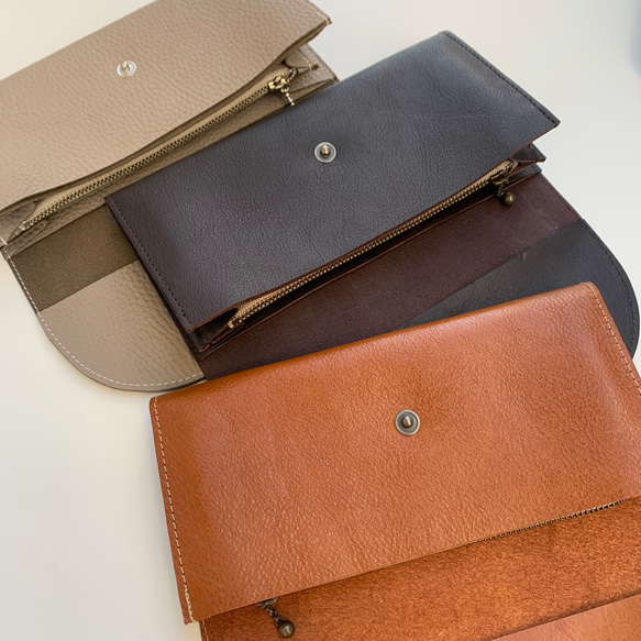 たっぷり収納の長財布 ♪便利な外ポケット付き 5枚目の画像