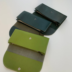 たっぷり収納の長財布 ♪便利な外ポケット付き 6枚目の画像