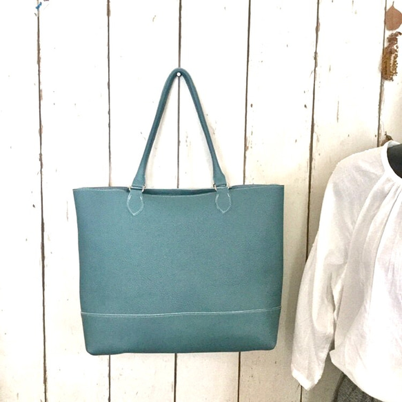 きれいめ大きめ蓋つきトートバック ♫(受注生産) 1枚目の画像