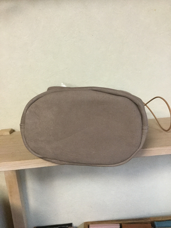 ヌバックで作った巾着バッグ（受注生産） 6枚目の画像