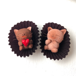 &lt;再次上架&gt; 巧克力貓二人組（客製化） 第2張的照片