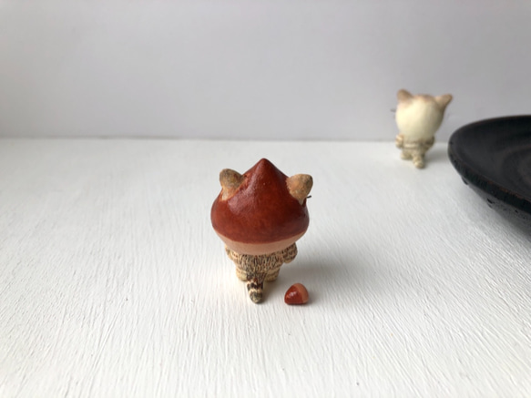 栗をかぶった猫さん キジトラ（再販受注制作） 5枚目の画像