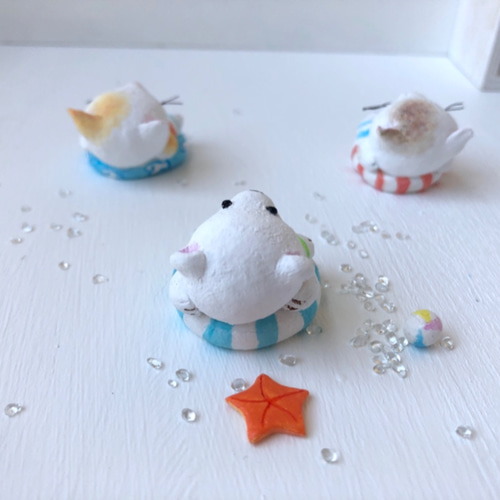 浮き輪クマさん その他人形 松岡 ぜんぶ 通販 9964322｜Creema